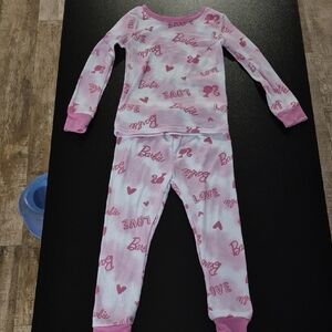 Barbie Pink and White Kids Pajama Set